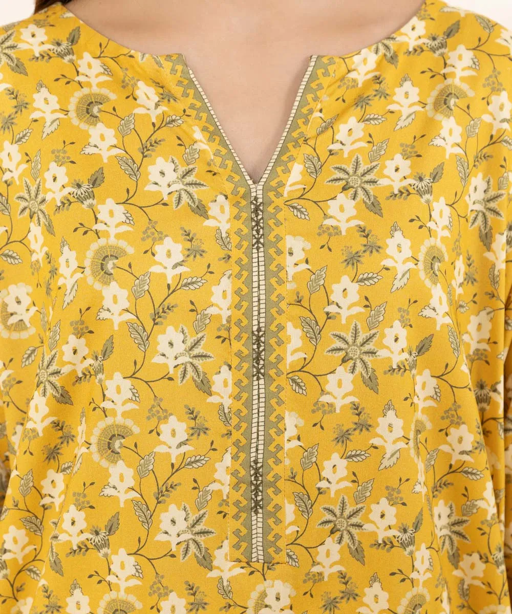 3 Piece - Printed Linen Suit