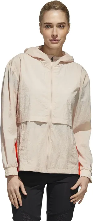 adidas x Zoe Saldana Collection Women's Windbreaker Jacket Women's, Beige, Size XL