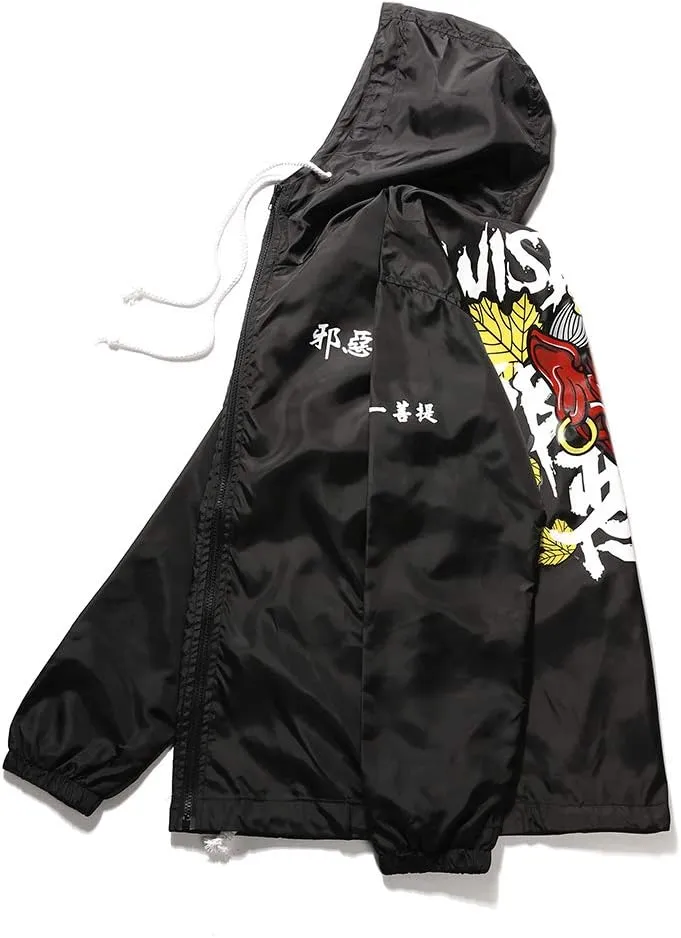 AITFINEISM Men's Lightweight Windbreaker Jacket Casual Zip Up Jackets With Hooded