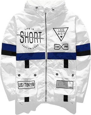 AITFINEISM Men's Lightweight Windbreaker Jacket Casual Zip Up Jackets With Hooded