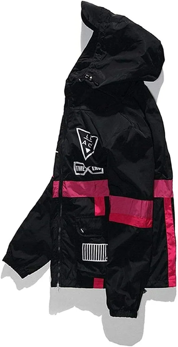 AITFINEISM Men's Lightweight Windbreaker Jacket Casual Zip Up Jackets With Hooded