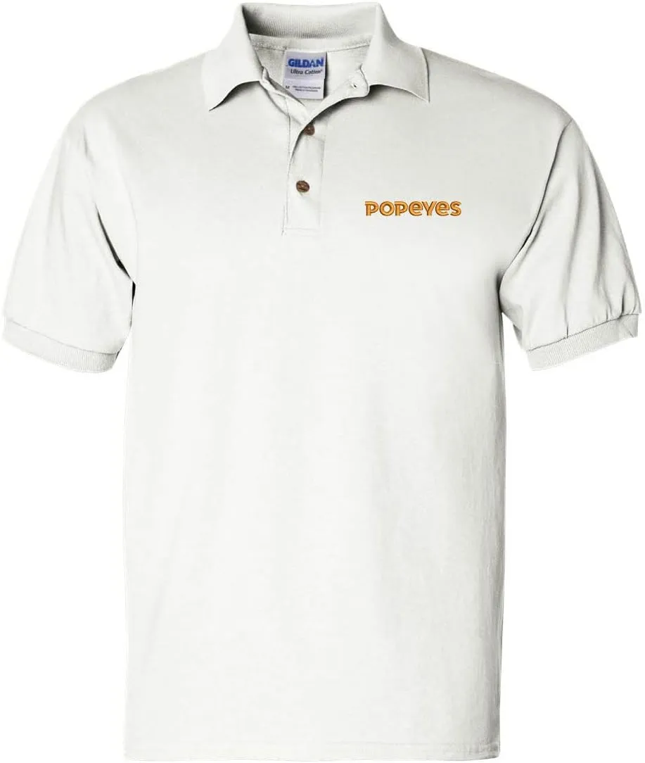 ALLNTRENDS Popeyes Men's Polo T Shirt Embroidered Food Shirt