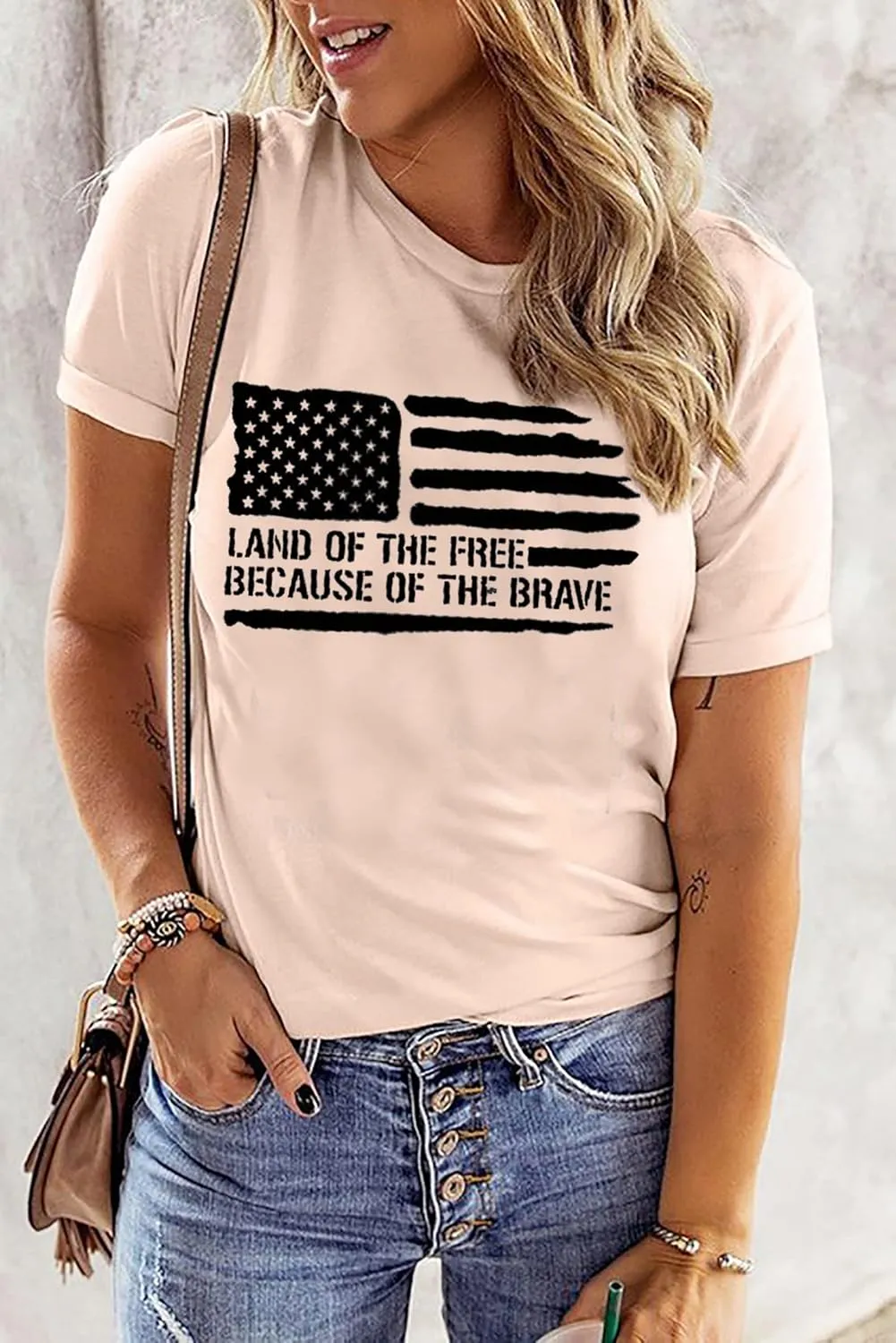 American Flag Shirt Women 4th of July Patriotic T Shirt Funny Stars Stripes Graphic Tee Independence Day T-Shirt Top