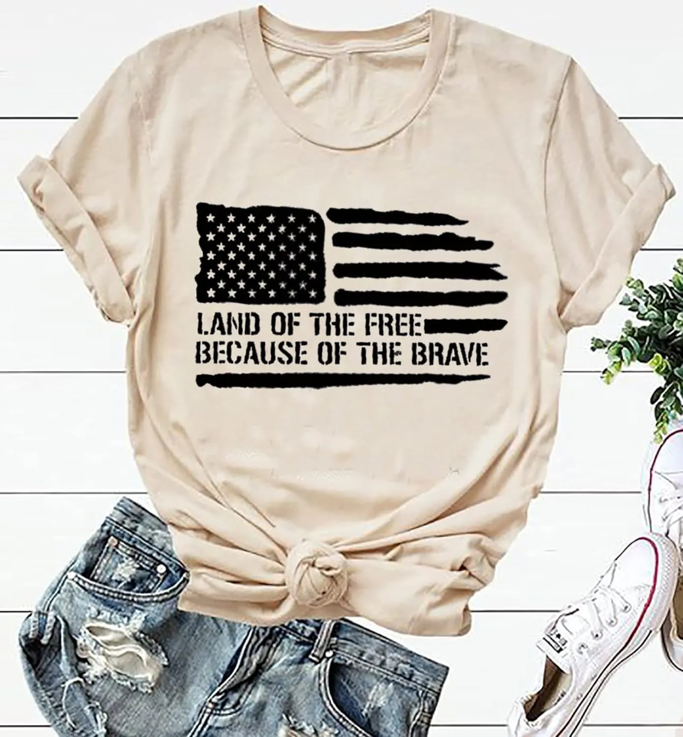 American Flag Shirt Women 4th of July Patriotic T Shirt Funny Stars Stripes Graphic Tee Independence Day T-Shirt Top