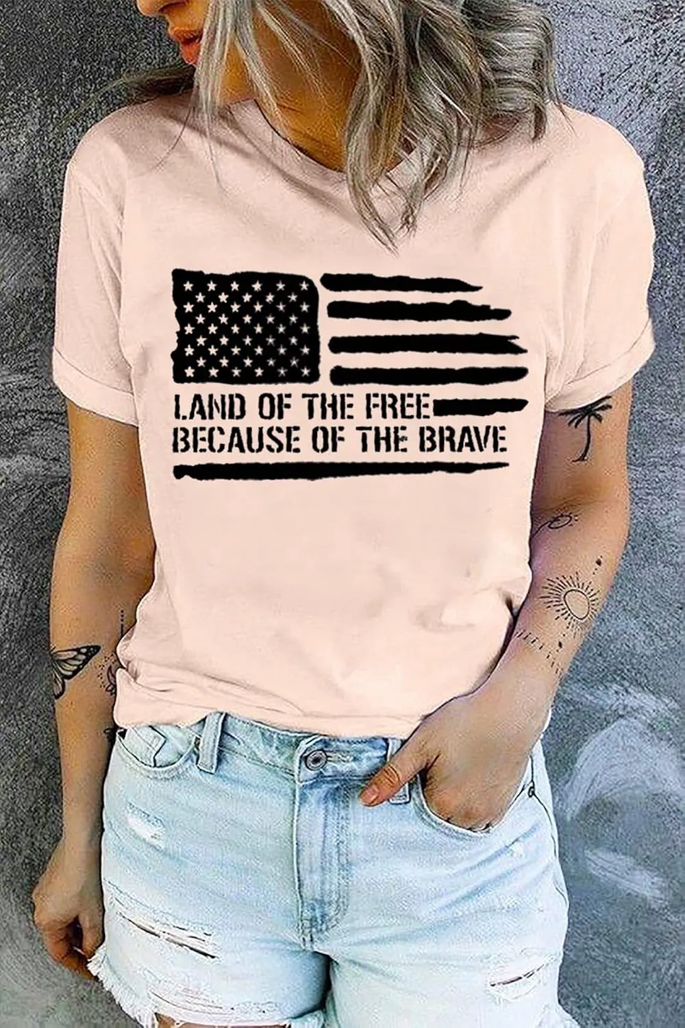 American Flag Shirt Women 4th of July Patriotic T Shirt Funny Stars Stripes Graphic Tee Independence Day T-Shirt Top