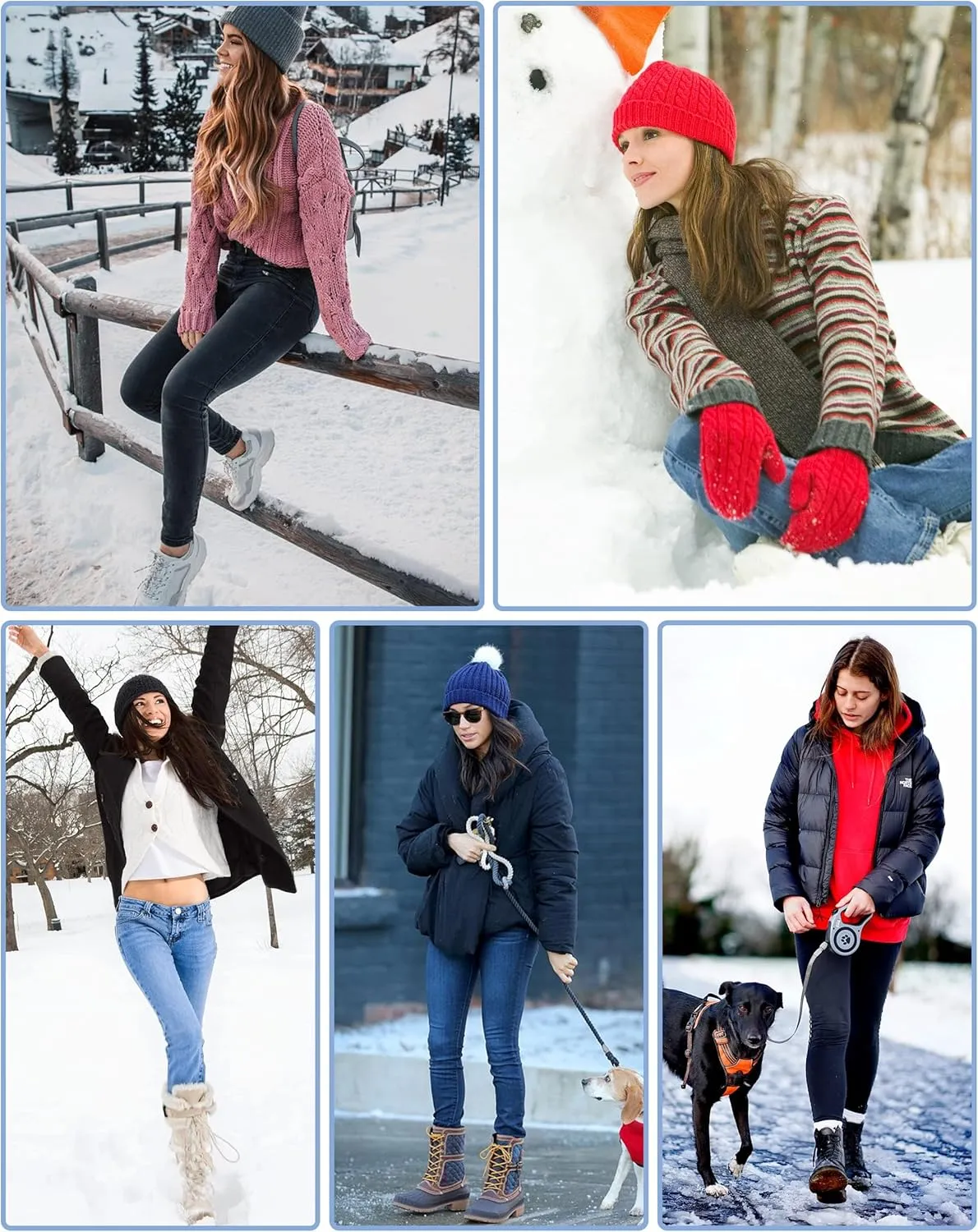 AMRSPENG Women's Fleece Lined Jeans Winter Flannel Lined Pants Thicken Stretch Warm Thermal Skinny Jeans