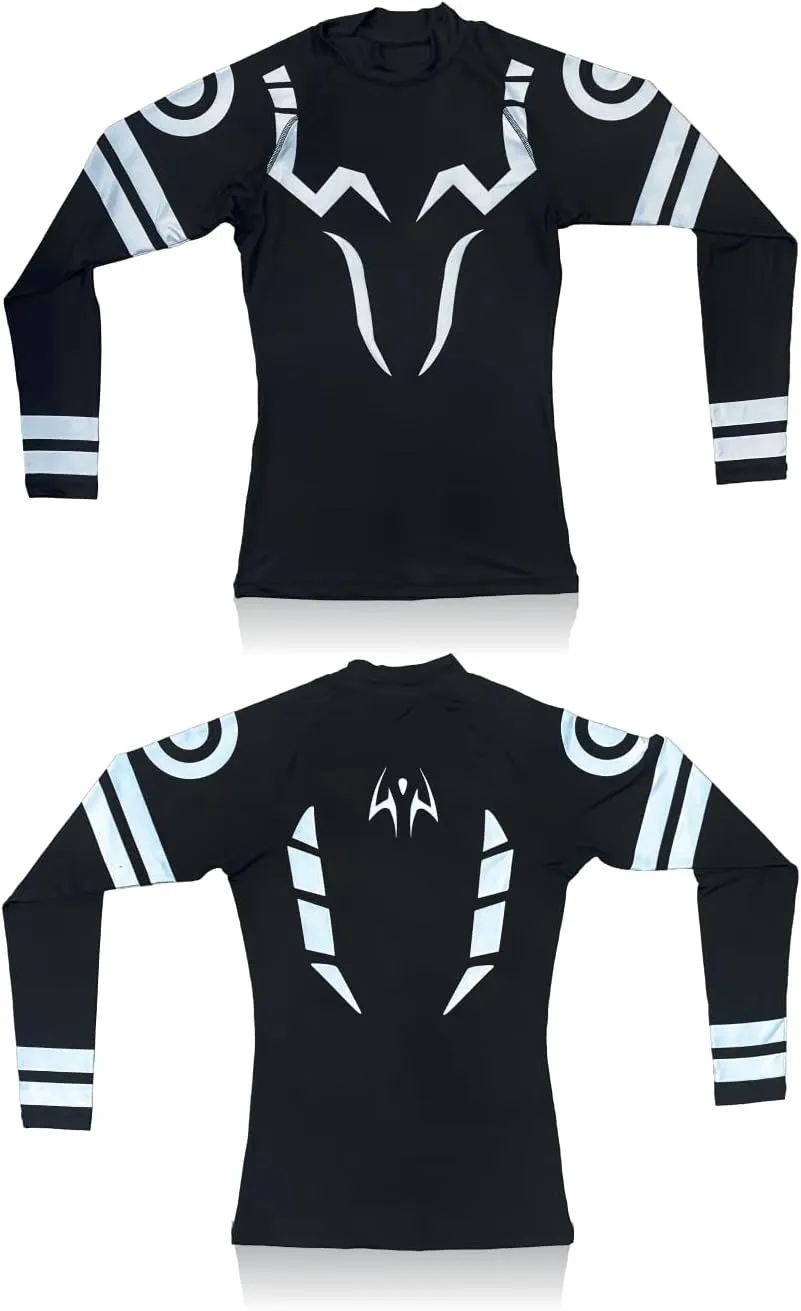 Anime Long Sleeve Compression Shirts for Men and Short Sleeve Gym Wear Athletic Workout Gear Top Shirt
