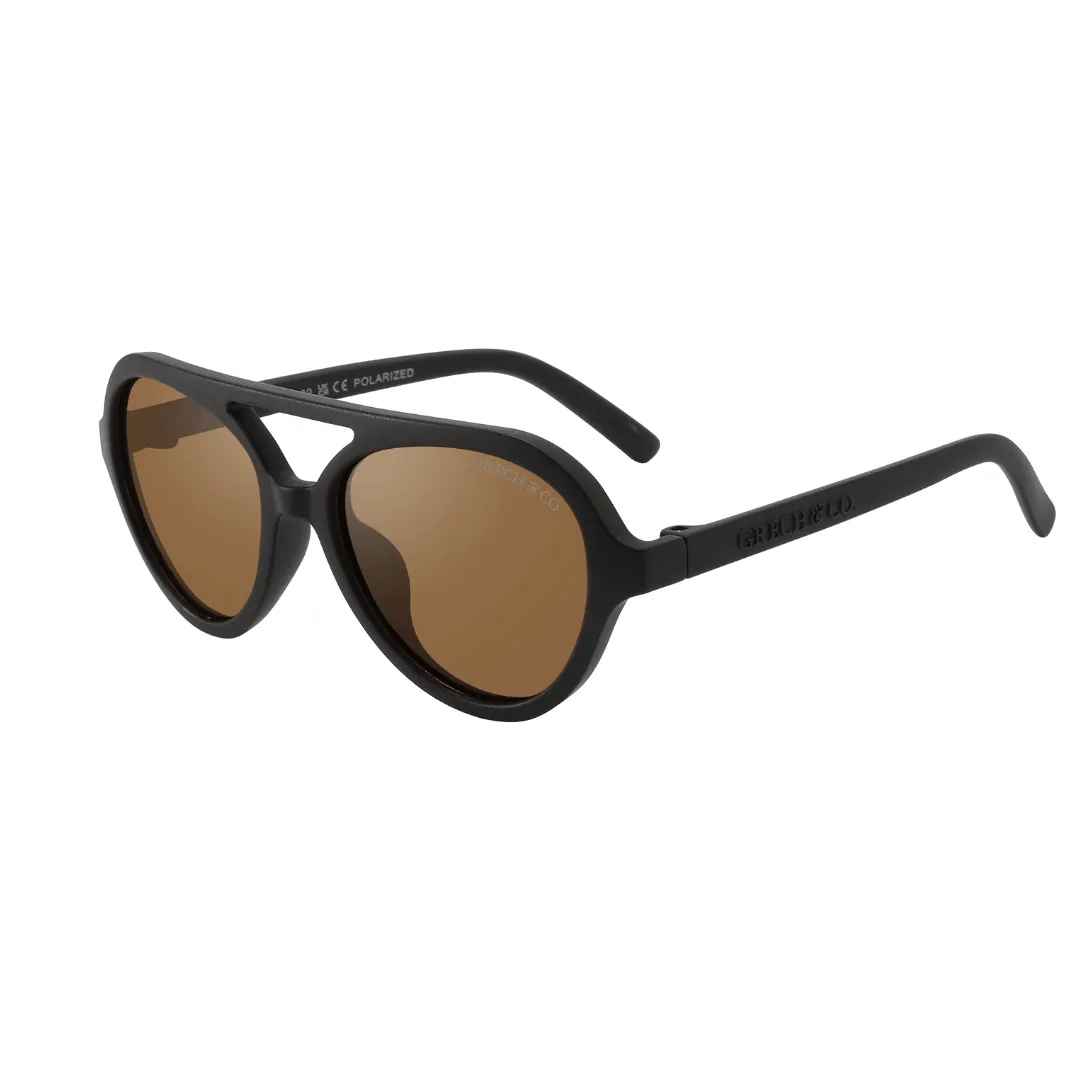 AVIATOR : SEMI-BENDABLE & POLARIZED SUNGLASSES  | BLACK