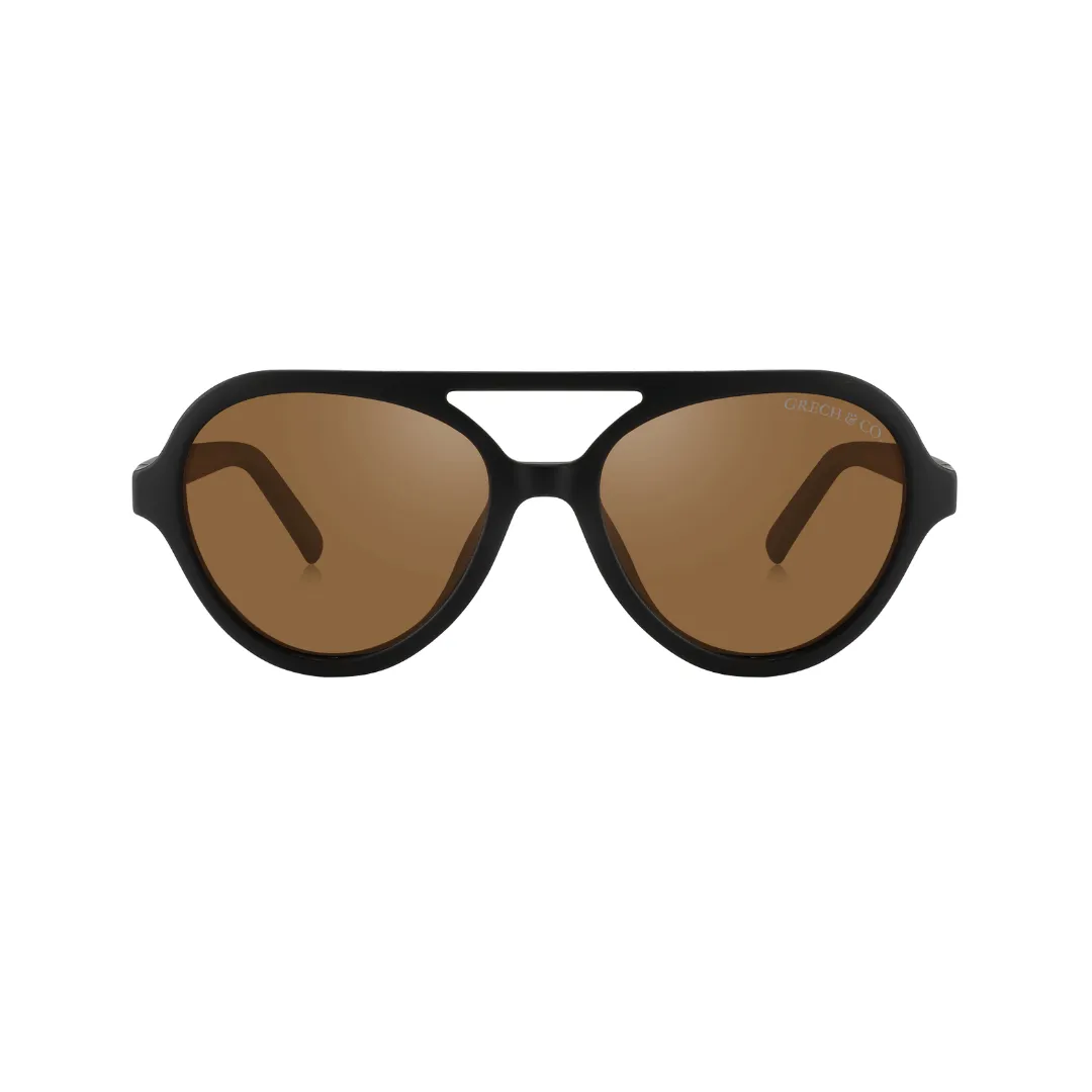 AVIATOR : SEMI-BENDABLE & POLARIZED SUNGLASSES  | BLACK