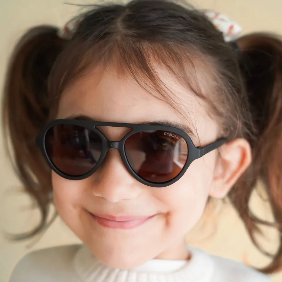 AVIATOR : SEMI-BENDABLE & POLARIZED SUNGLASSES  | BLACK