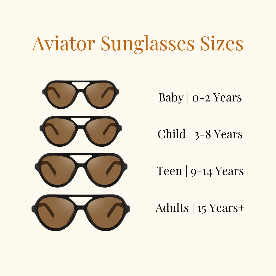 AVIATOR : SEMI-BENDABLE & POLARIZED SUNGLASSES  | BLACK