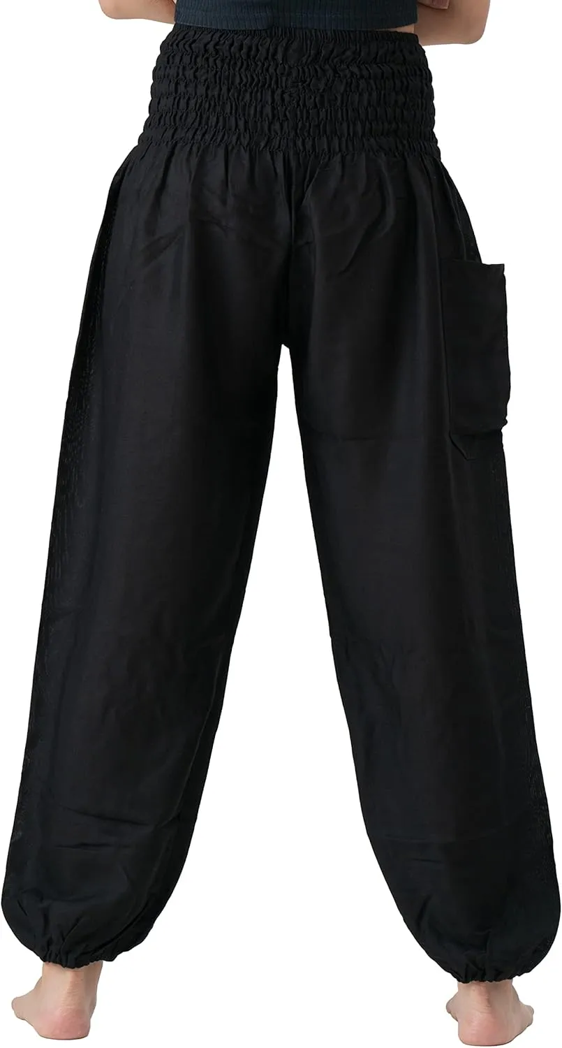 B BANGKOK PANTS Harem Pants Women Yoga Boho Clothes with Pockets