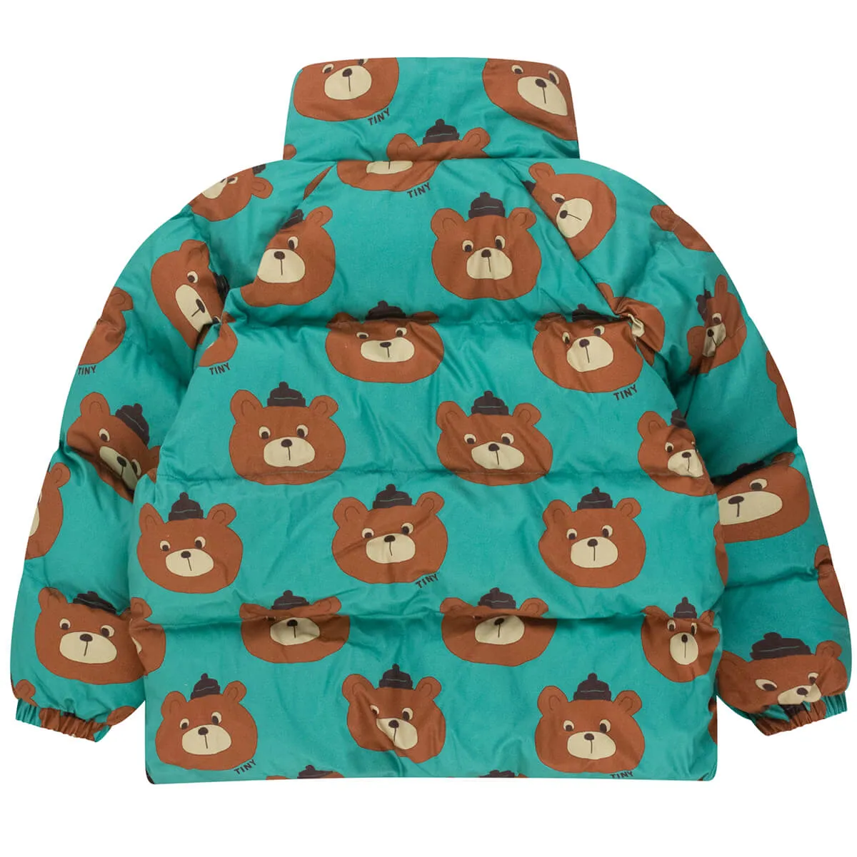 Bears Short Padded Jacket in Emerald by Tinycottons