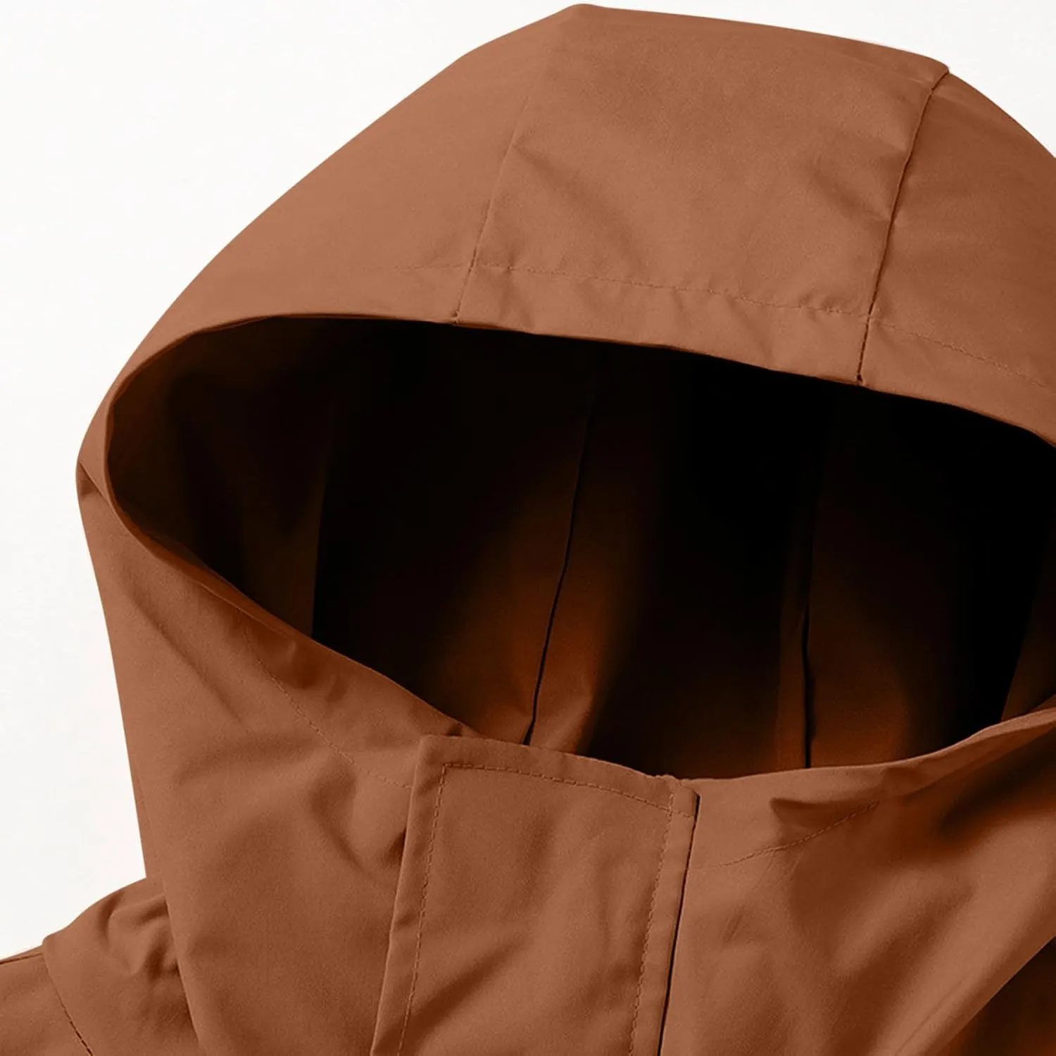 Bidobibo Rain Jacket Women Plus Size Trench Coat Windbreaker Raincoats with Hoodie Waterproof Jackets for Women with Hood