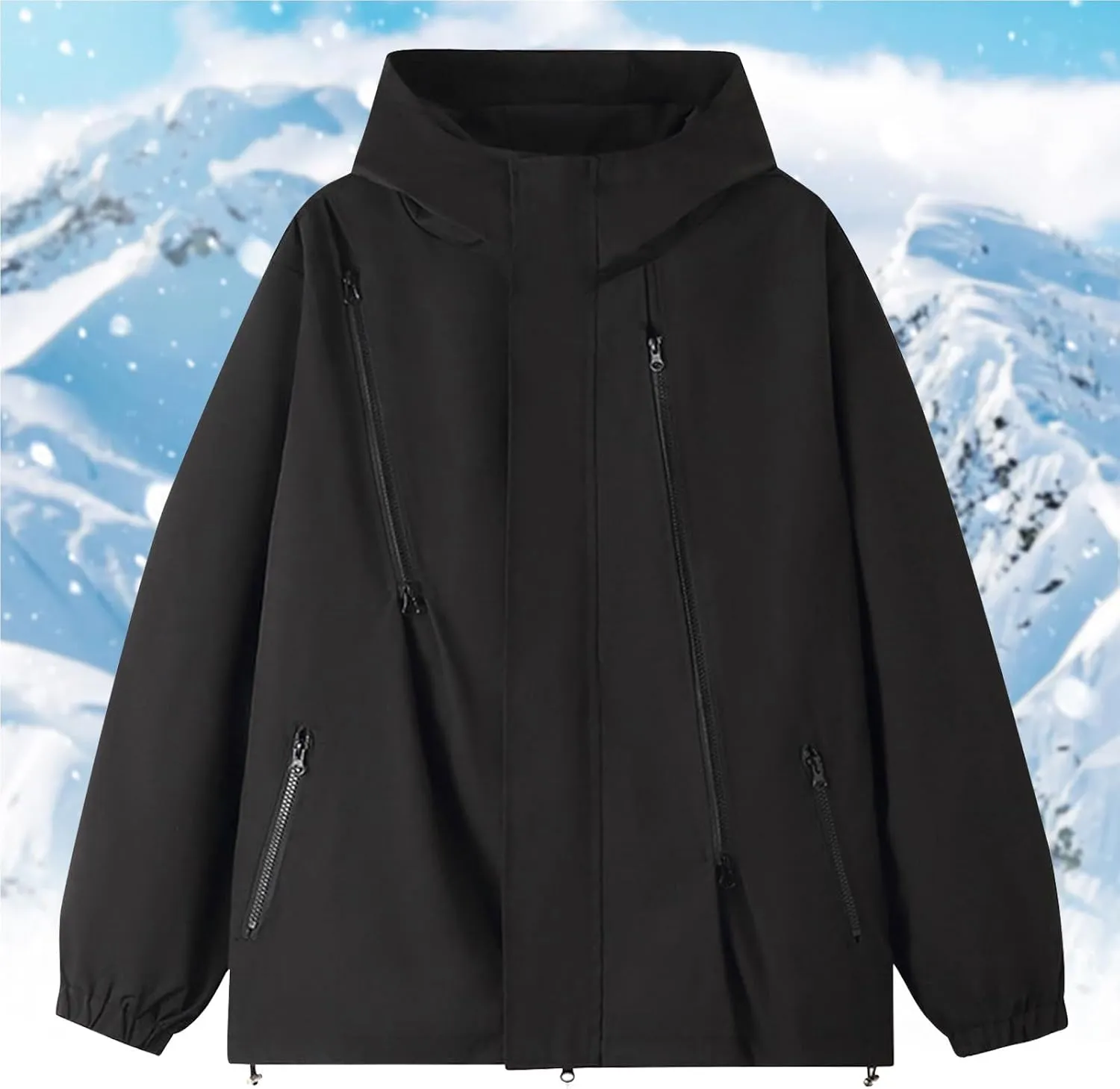 Bidobibo Rain Jacket Women Plus Size Trench Coat Windbreaker Raincoats with Hoodie Waterproof Jackets for Women with Hood