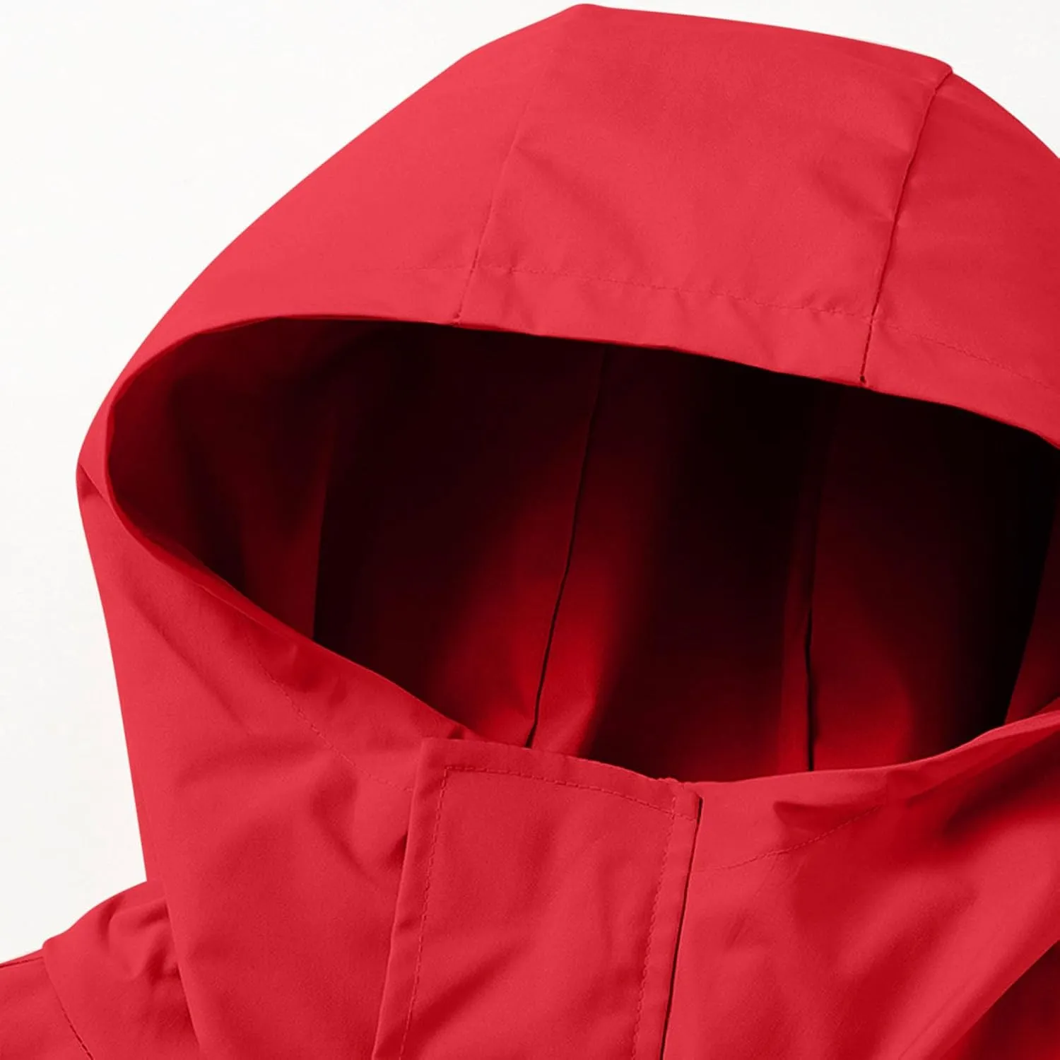 Bidobibo Rain Jacket Women Plus Size Trench Coat Windbreaker Raincoats with Hoodie Waterproof Jackets for Women with Hood