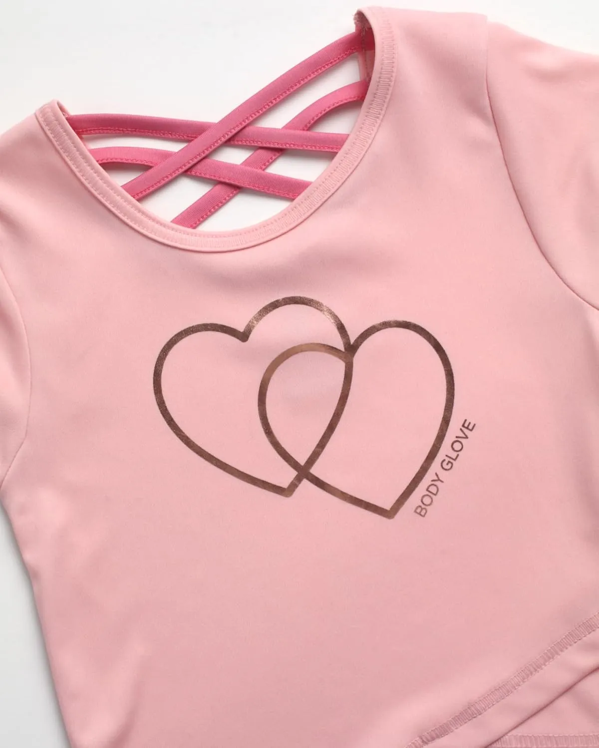 Body Glove Girls' Leggings Set - 3 Piece Windbreaker, T-Shirt, Leggings - Athleisure Outfit Set for Girls (2T-6X)