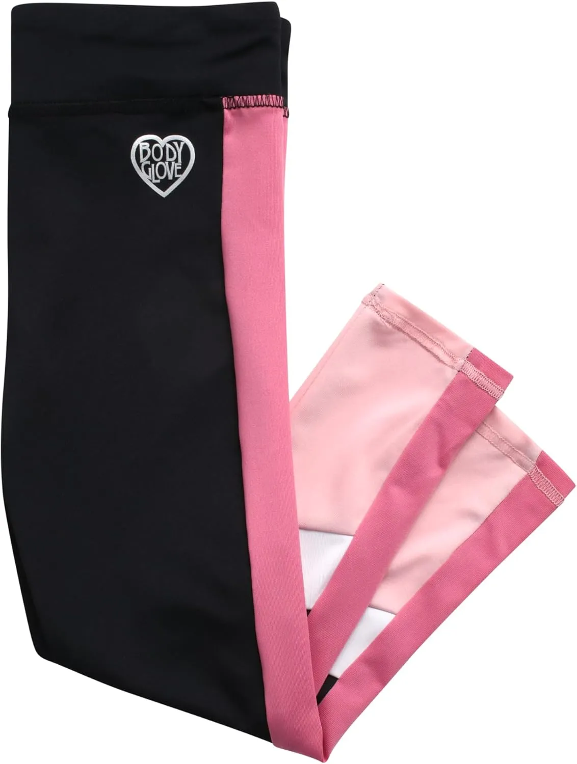 Body Glove Girls' Leggings Set - 3 Piece Windbreaker, T-Shirt, Leggings - Athleisure Outfit Set for Girls (2T-6X)