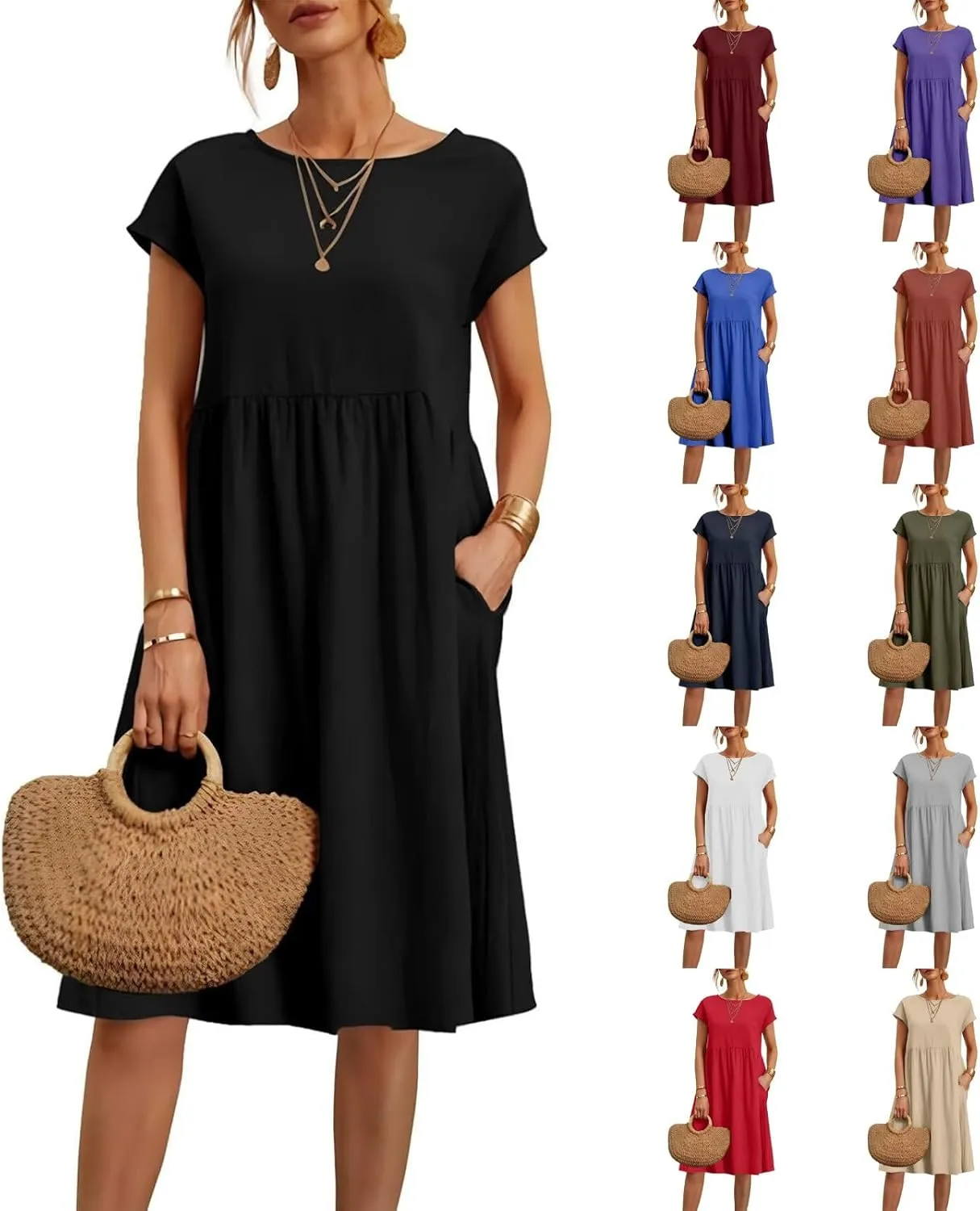 Boho Linen Dress Women Maxi Summer Beach Desses 2025 Dressy Casual Vacation Loose Sundresses Plus Size Spring Outfits