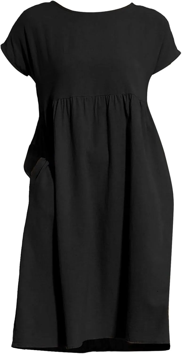 Boho Linen Dress Women Maxi Summer Beach Desses 2025 Dressy Casual Vacation Loose Sundresses Plus Size Spring Outfits