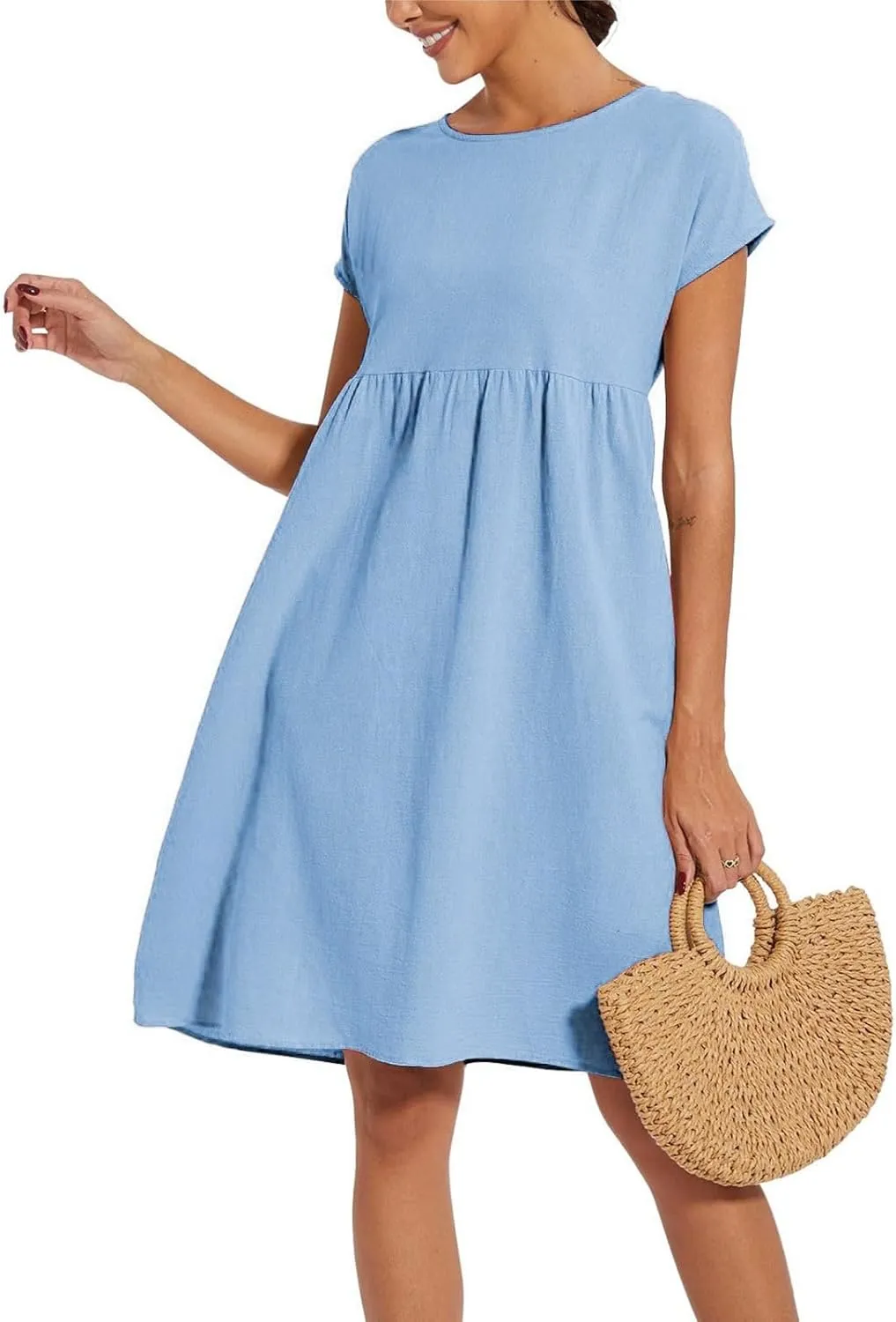 Boho Linen Dress Women Maxi Summer Beach Desses 2025 Dressy Casual Vacation Loose Sundresses Plus Size Spring Outfits