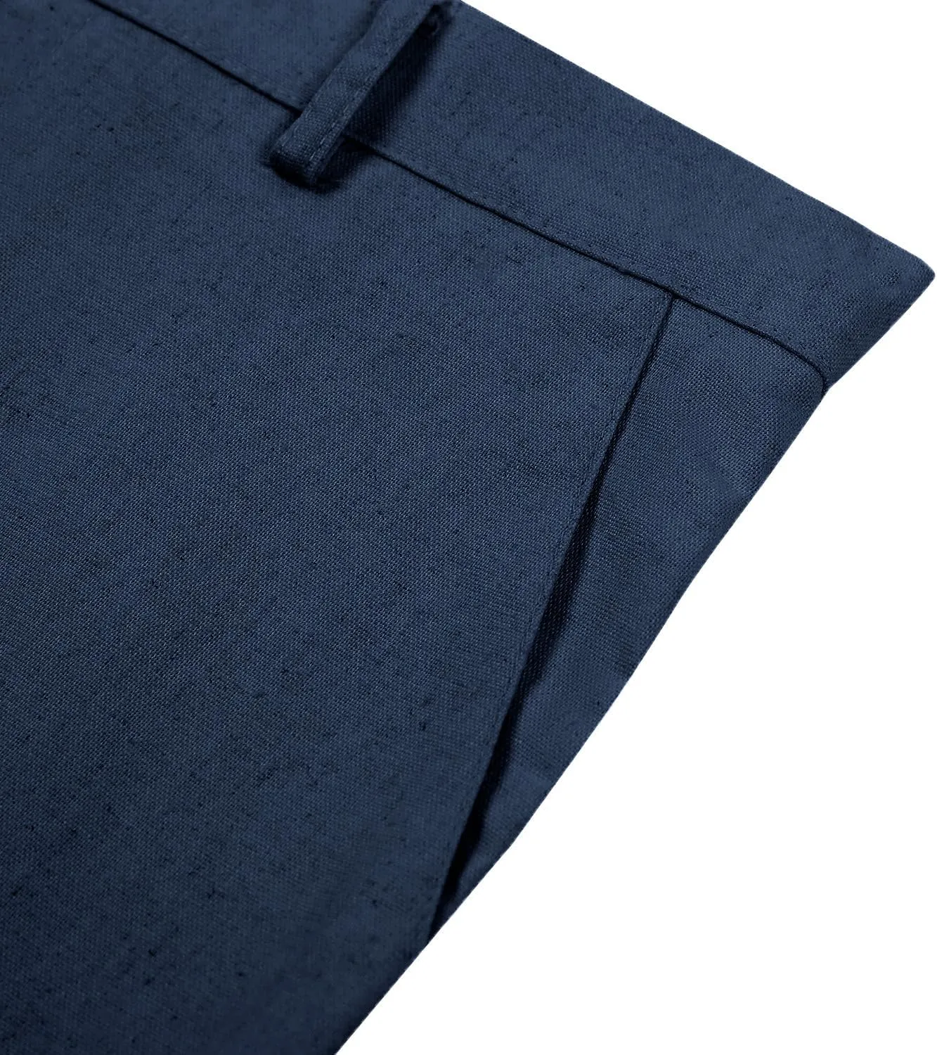 Boys' Linen Pants Lightweight Flat Front Dress Pants Kids School Uniform