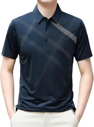 Business Office Shirt Men Summer Short Sleeve Quick Dry Breathable T-Shirt