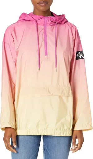 Calvin Klein Women's Ombre Print Water Resistant Pullover Jacket
