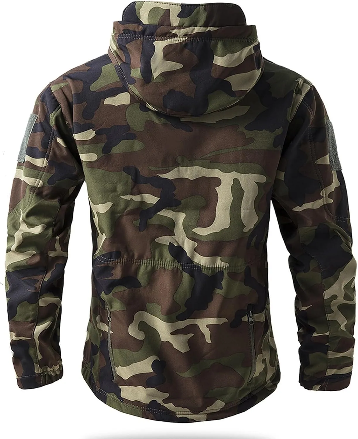 Camo Jacket for Men Hunting Tactical Jackets Waterproof Softshell Fleece Camouflage Hoodie Outdoor Hiking Fishing Coat