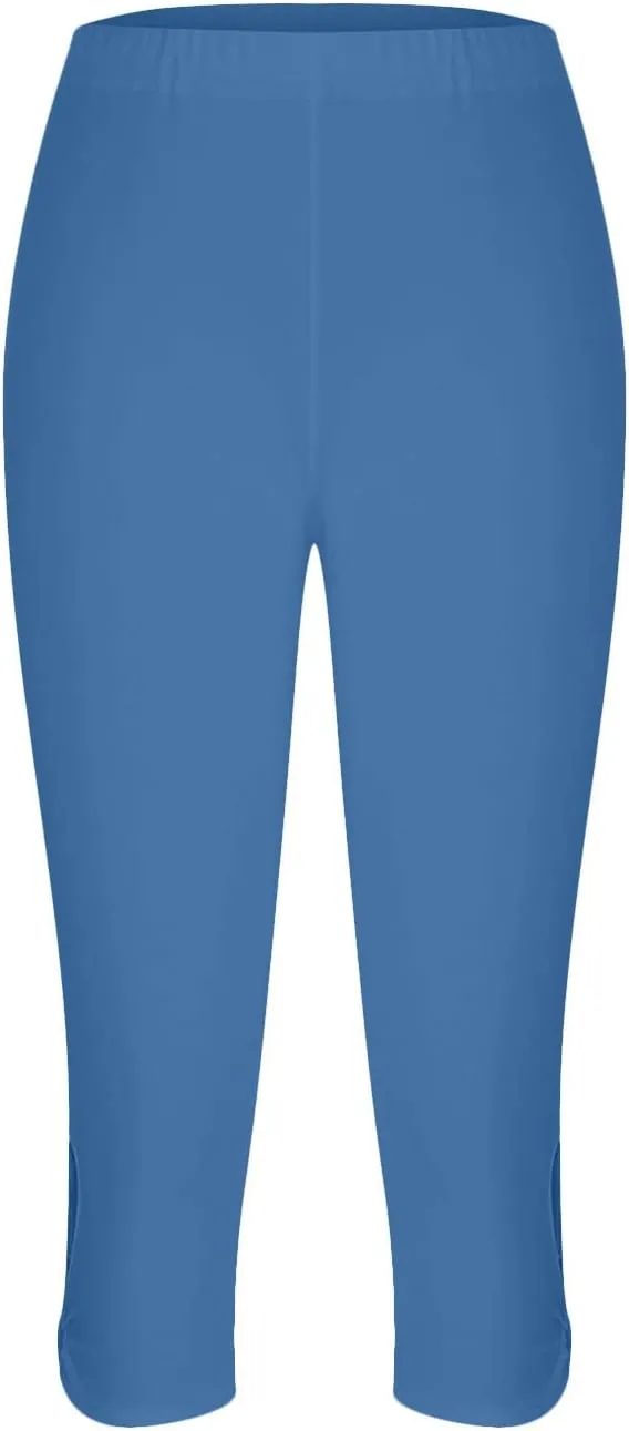 Capri Leggings for Women 2025 Casual Summer Capri Pants Stretch Slimming Workout Yoga Pants Hollow Out Leggings