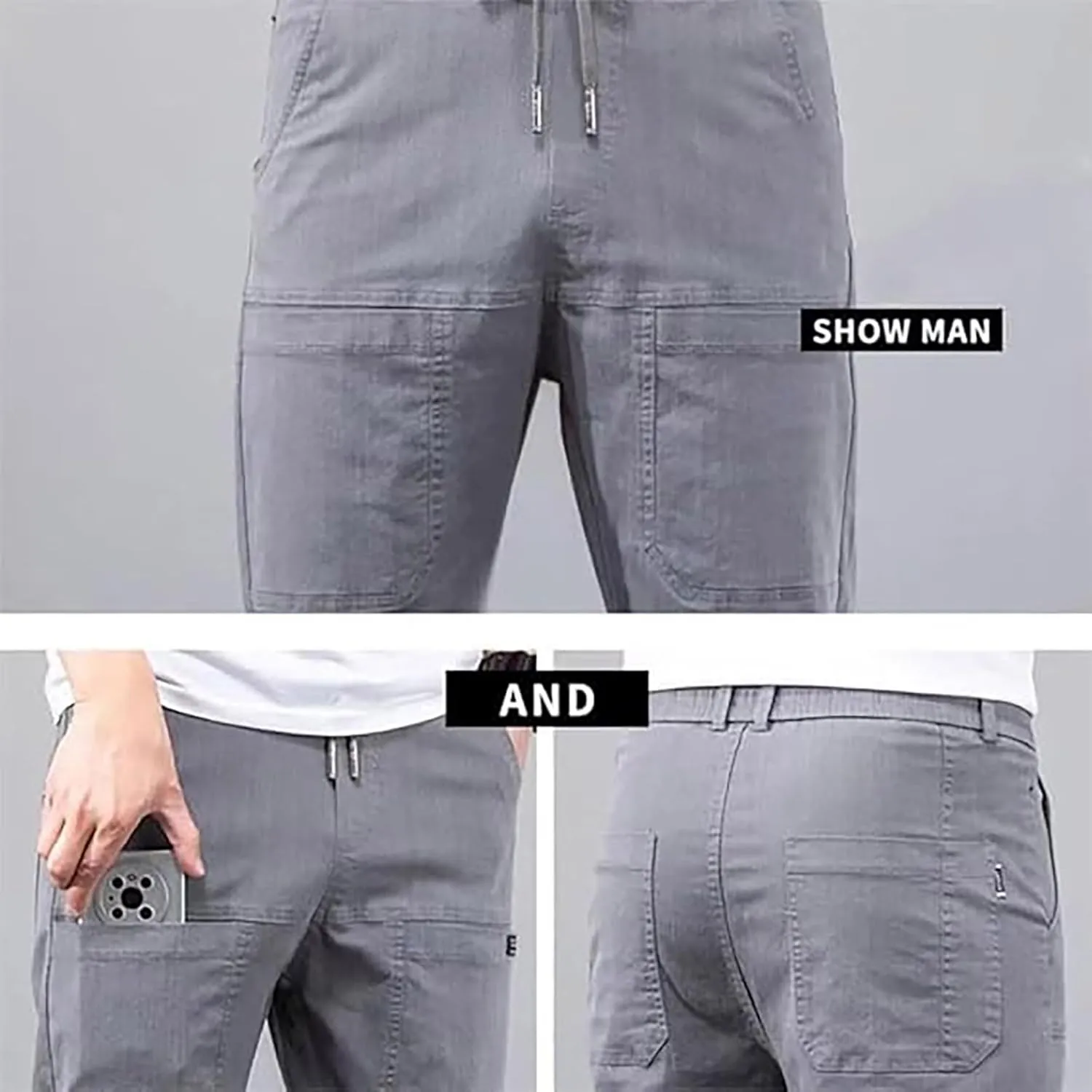 Cargo Pants for Men High Stretch Multi Pocket Durable Trousers Breathable Plus Size Comfort Fit Stretch Cargo Pant