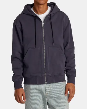 Chainmail Zip-Up Hooded Sweatshirt - Ink