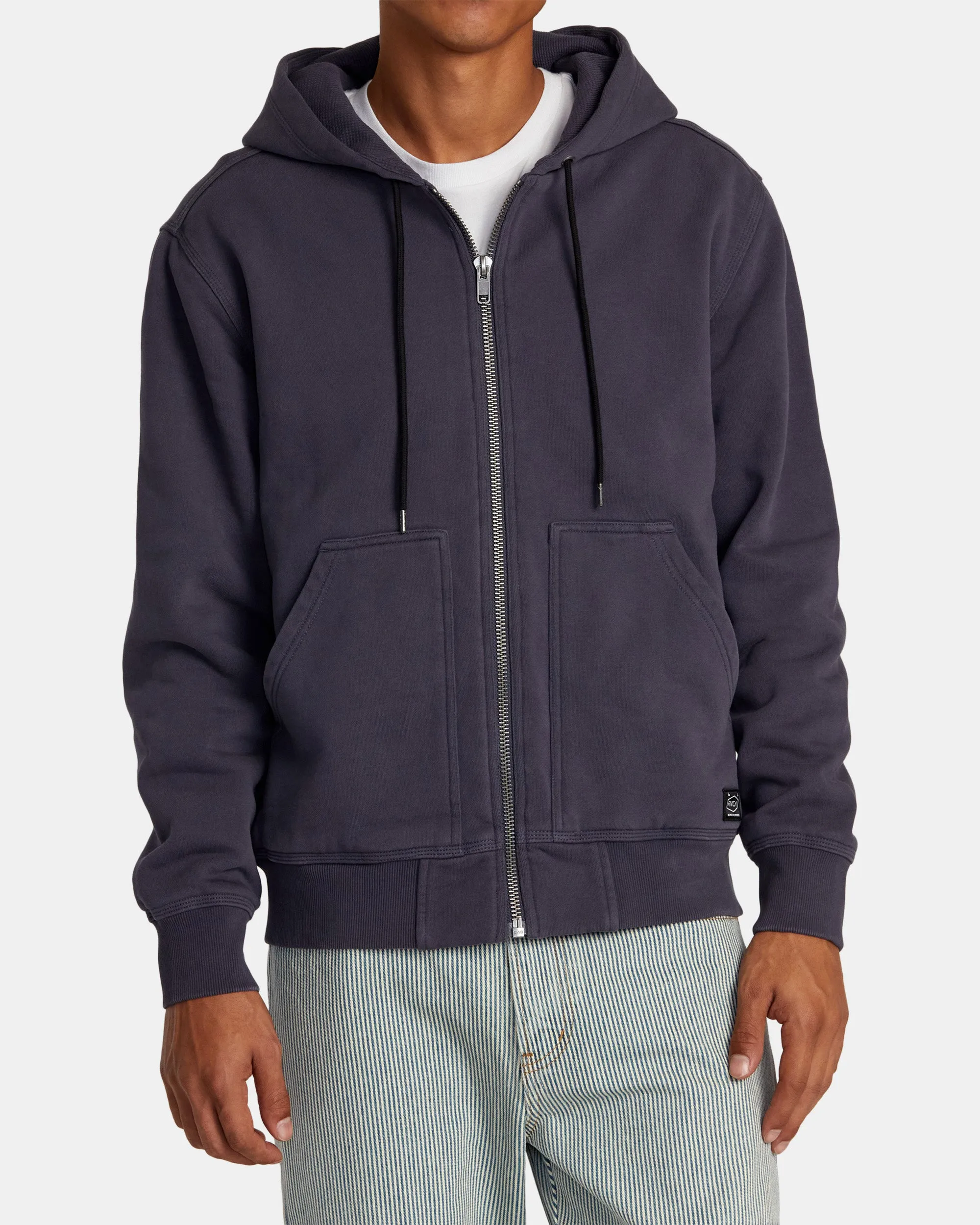 Chainmail Zip-Up Hooded Sweatshirt - Ink