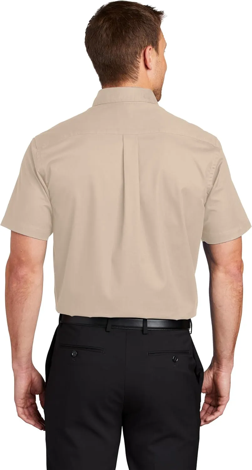 Clothe Co. Men's Short Sleeve Button Down Shirt with Front Pocket (Available in Big & Tall)
