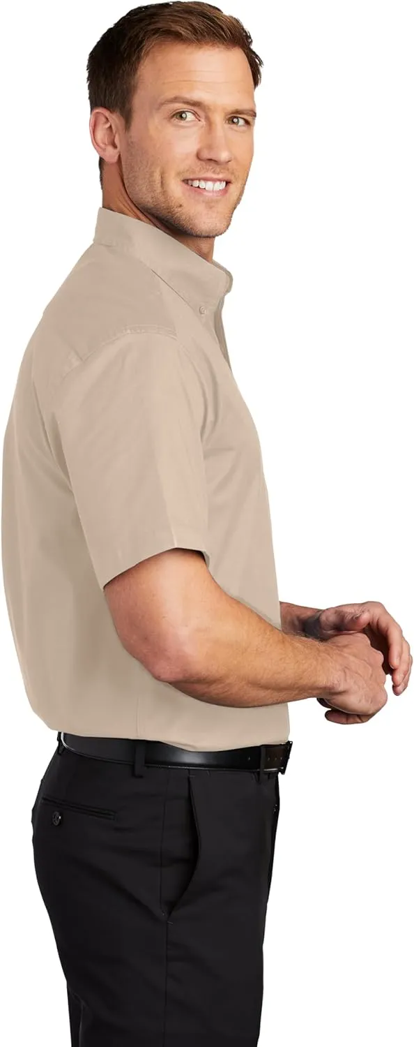 Clothe Co. Men's Short Sleeve Button Down Shirt with Front Pocket (Available in Big & Tall)