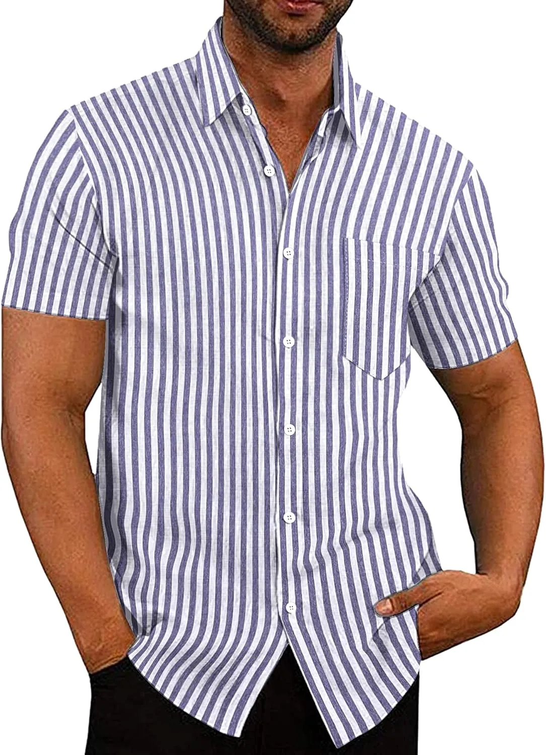 COOFANDY Men's Summer Beach Hawaiian Tropical Shirt Casual Short Sleeve Shirt