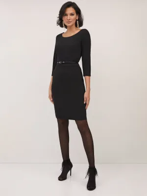Corset-Detail Sheath Dress - Magic Crepe®