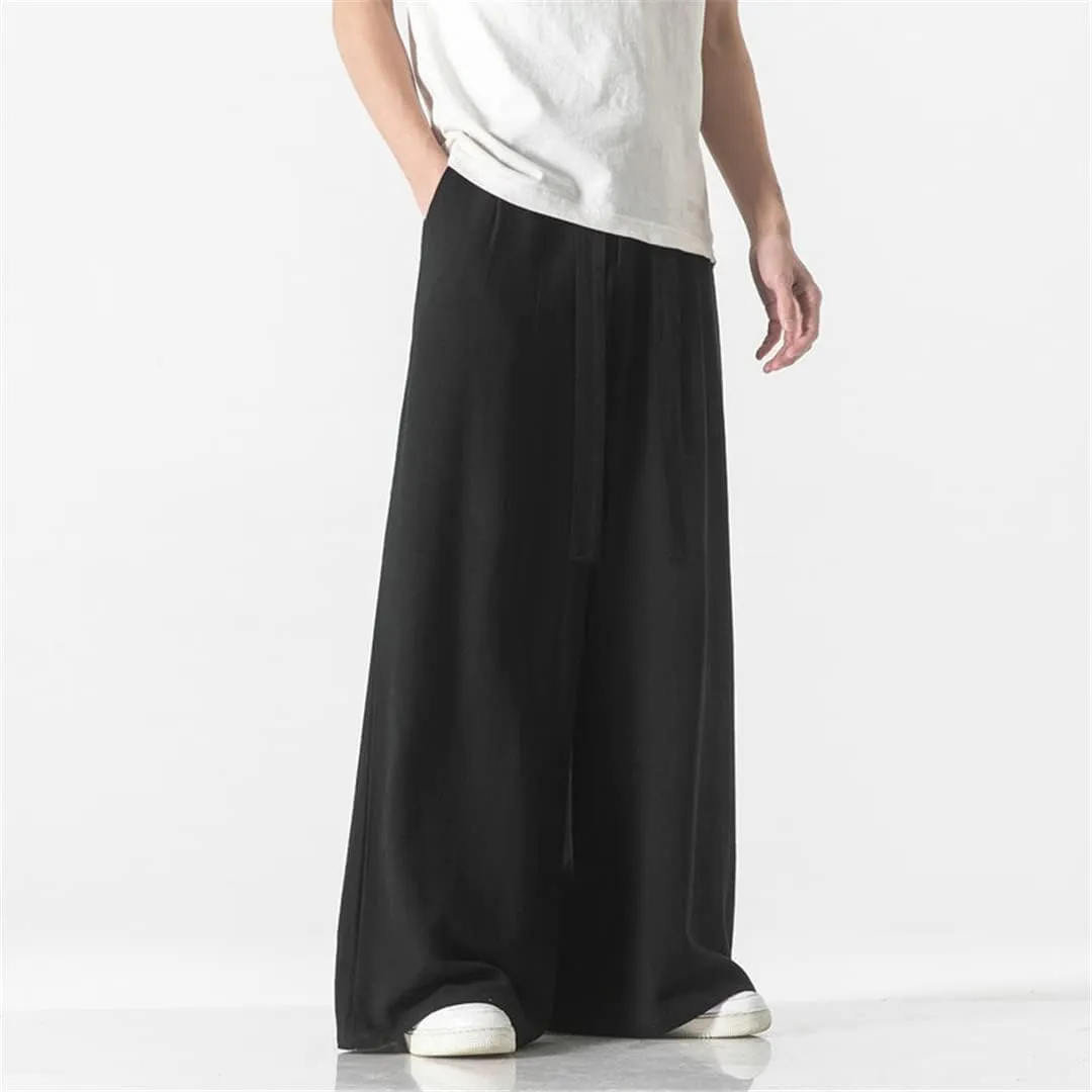 Cotton Vintage MenS Harem Pants Harajuku Casual Wide Leg Pants Loose Trousers Jogger Pants