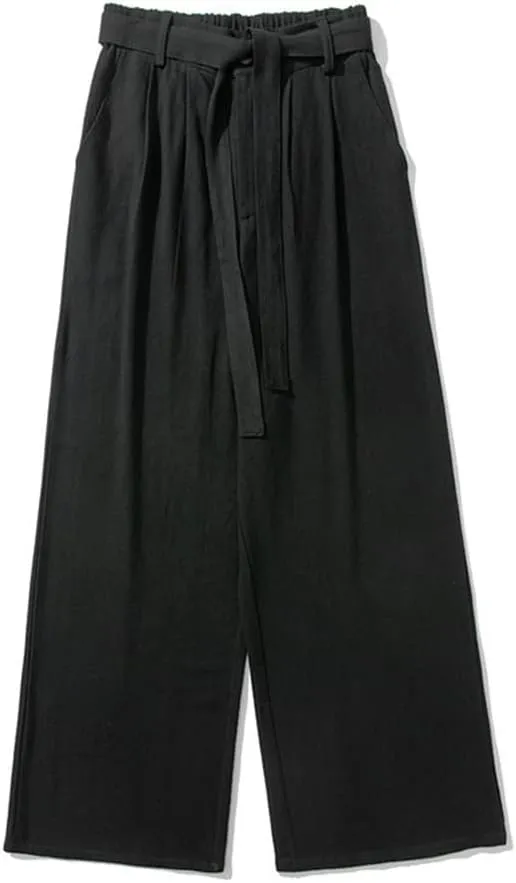 Cotton Vintage MenS Harem Pants Harajuku Casual Wide Leg Pants Loose Trousers Jogger Pants