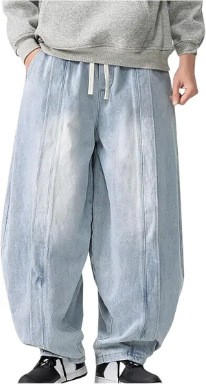 Denim Pants for Mens Fall Summer Vintage Harem Western Flare Wide Leg Pants Man 2025 Fashion