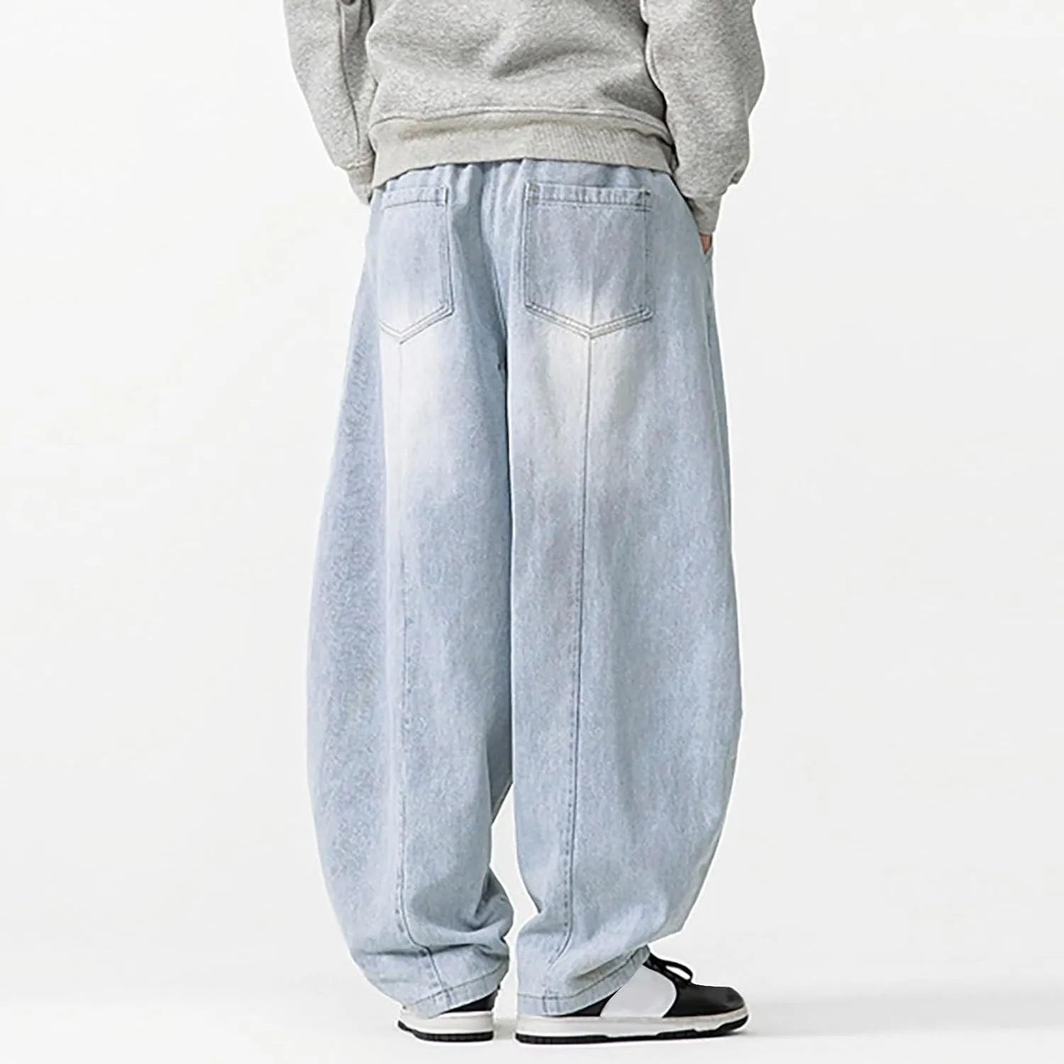 Denim Pants for Mens Fall Summer Vintage Harem Western Flare Wide Leg Pants Man 2025 Fashion