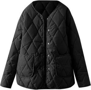 Diamond Collarless Lightweight Quilted Short Cotton Padded Jacket Insulated Jackets Womens Coat