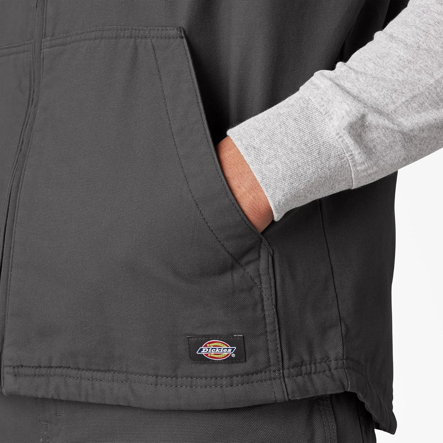 Dickies Mens Duck Canvas High Pile Fleece Lined Vest
