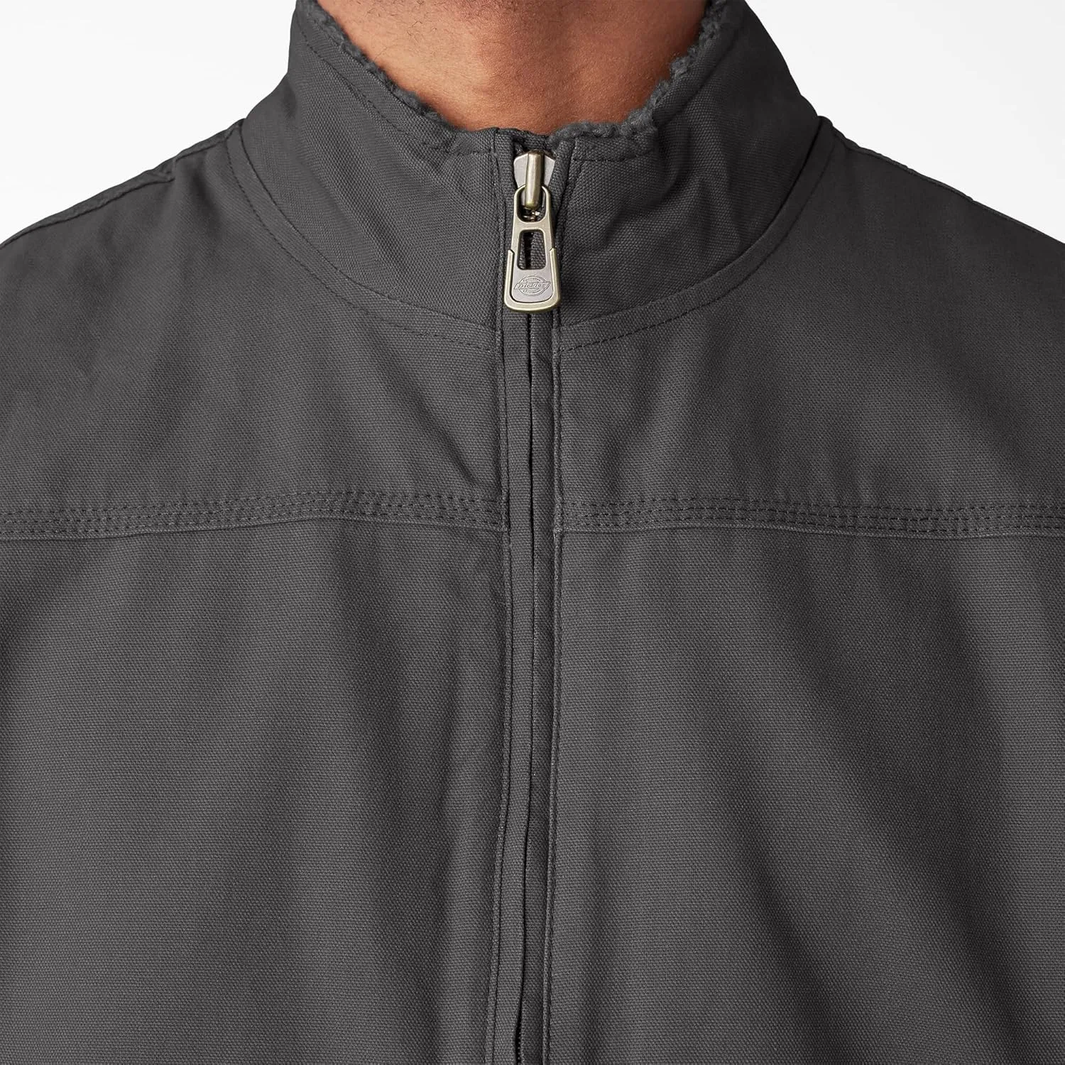Dickies Mens Duck Canvas High Pile Fleece Lined Vest