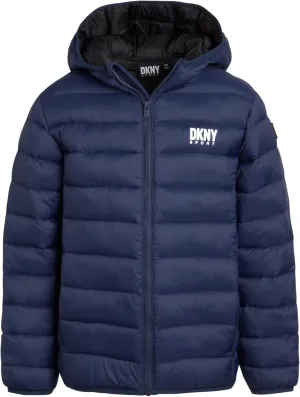 DKNY Boys Jacket  Midweight Insulated Quilted Outerwear Parka Puffer Coat  Water Resistant Boys Winter Hooded Jacket (8-20)