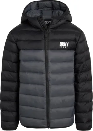 DKNY Boys Jacket  Midweight Insulated Quilted Outerwear Parka Puffer Coat  Water Resistant Boys Winter Hooded Jacket (8-20)