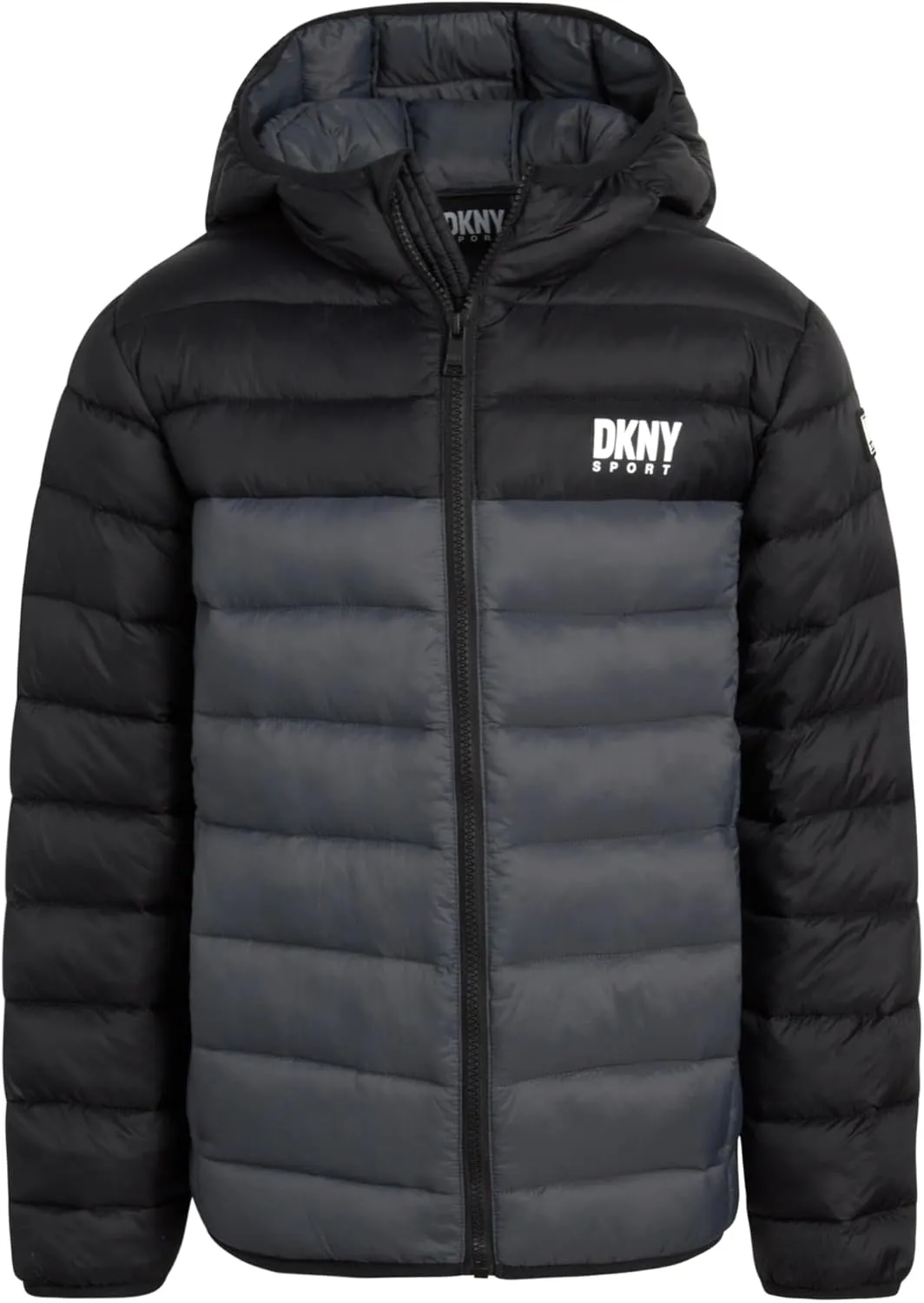 DKNY Boys Jacket  Midweight Insulated Quilted Outerwear Parka Puffer Coat  Water Resistant Boys Winter Hooded Jacket (8-20)