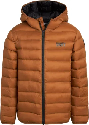 DKNY Boys Jacket  Midweight Insulated Quilted Outerwear Parka Puffer Coat  Water Resistant Boys Winter Hooded Jacket (8-20)
