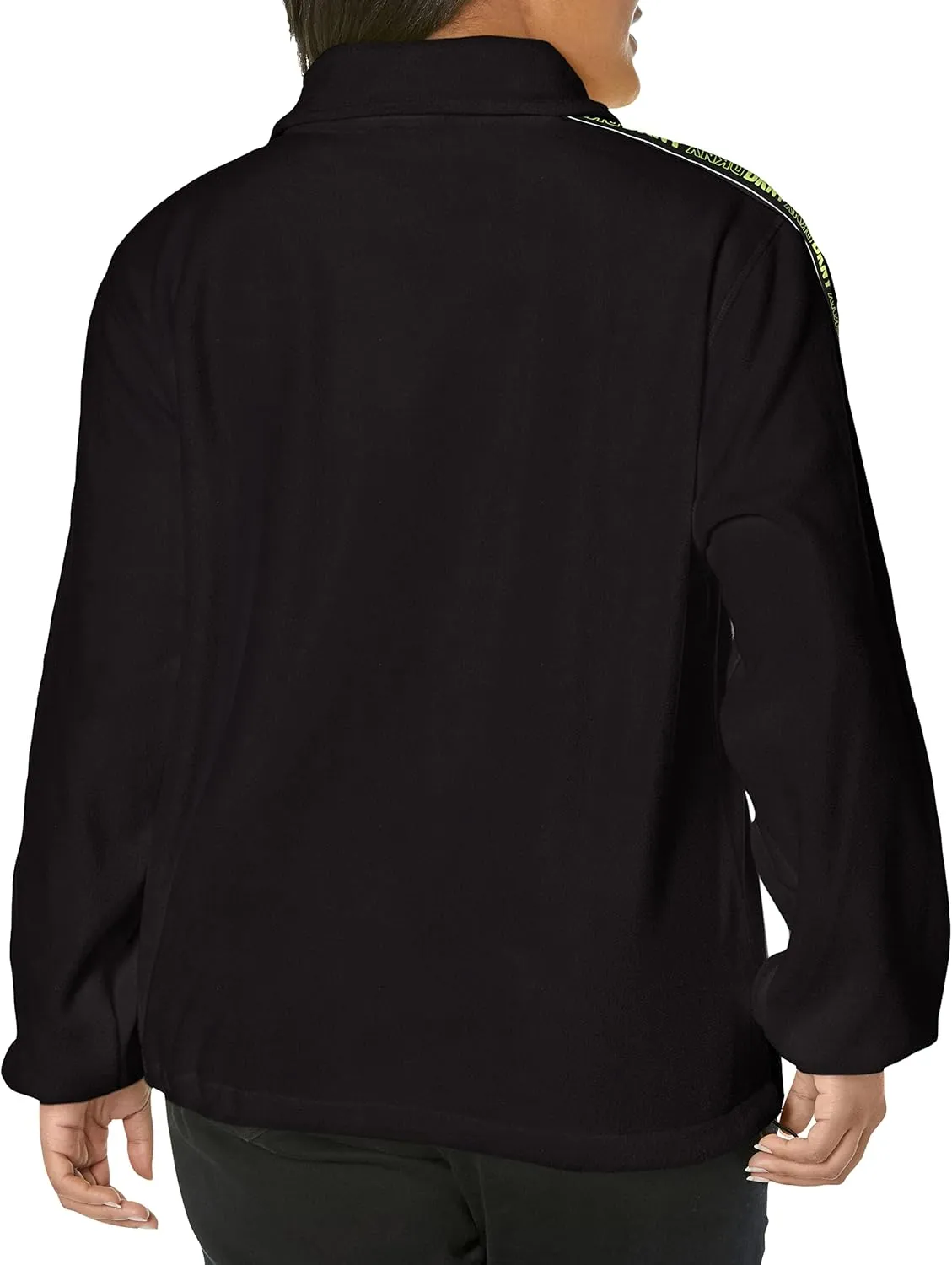 DKNY Women's Sport Flip Logo Tape Quarter Zip Jacket