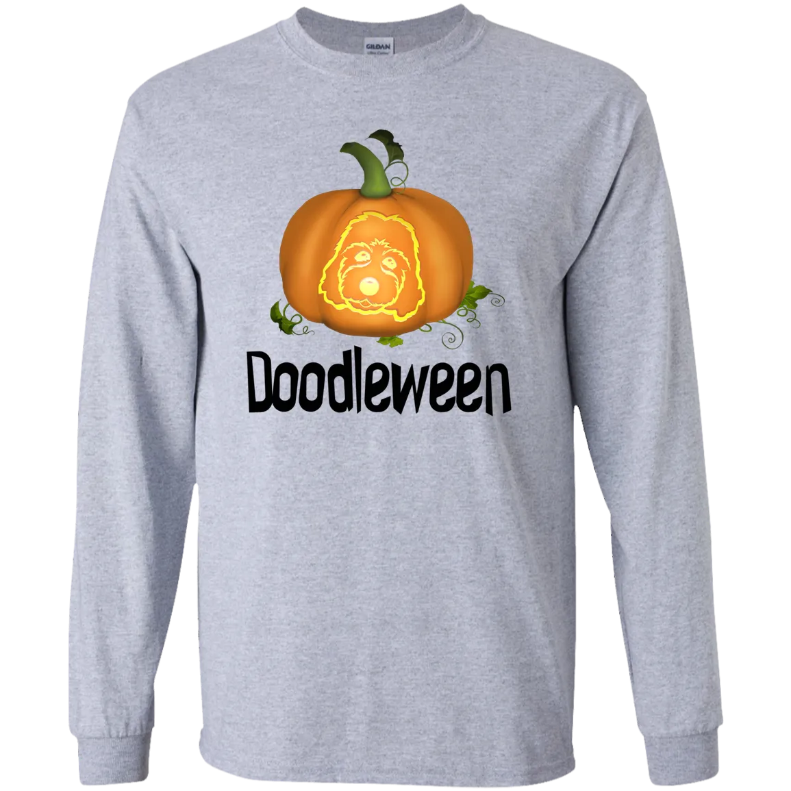 DoodleWeen Face LS Ultra Cotton T-Shirt Goldendoodle, labradoodle
